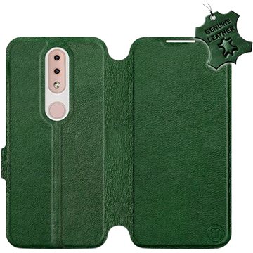 Flip pouzdro na mobil Nokia 4.2 - Zelené - kožené - Green Leather (5903226892723)