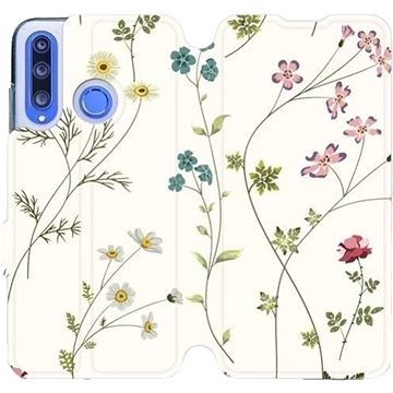 Flipové pouzdro na mobil Honor 20 Lite - MD03S Tenké rostlinky s květy (5903226899067)