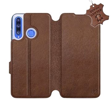Flip pouzdro na mobil Honor 20 Lite - Hnědé - kožené - Brown Leather (5903226899661)
