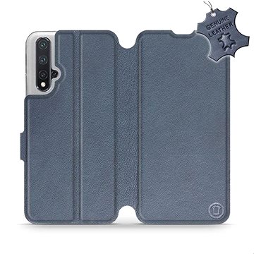Flip pouzdro na mobil Honor 20 - Modré - kožené - Blue Leather (5903226919208)