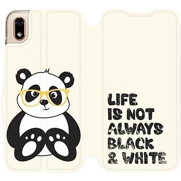 Flipové pouzdro na mobil Huawei Y5 2019 - M041S Panda - life is not always black and white (5903226919628)