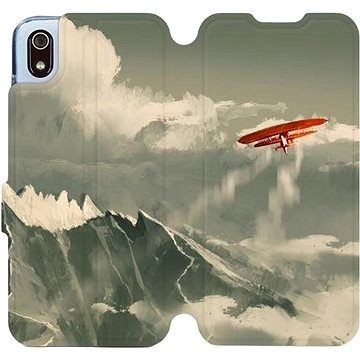 Flipové pouzdro na mobil Xiaomi Redmi 7A - MA03P Oranžové letadlo v horách (5903226938612)