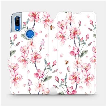 Flipové pouzdro na mobil Huawei P Smart Z - M124S Růžové květy (5903226939909)