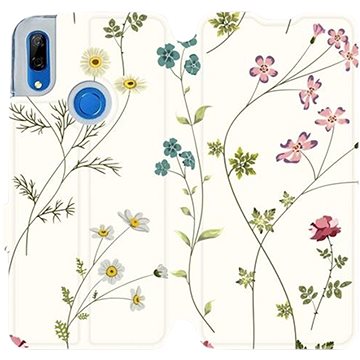 Flipové pouzdro na mobil Huawei P Smart Z - MD03S Tenké rostlinky s květy (5903226940189)