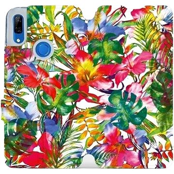 Flipové pouzdro na mobil Huawei P Smart Z - MG07S Pestrobarevné květy a listy (5903226940592)