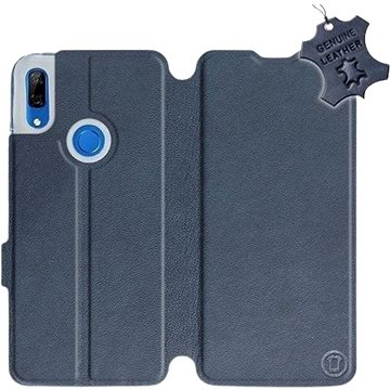 Flip pouzdro na mobil Huawei P Smart Z - Modré - kožené - Blue Leather (5903226940813)