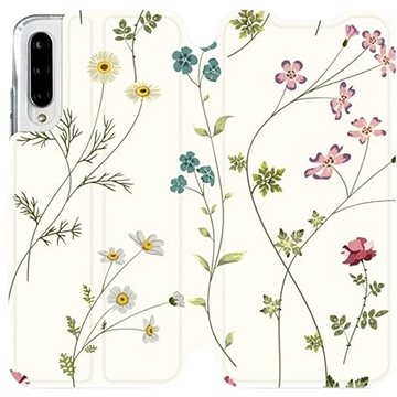 Flipové pouzdro na mobil Xiaomi Mi A3 - MD03S Tenké rostlinky s květy (5903226952977)