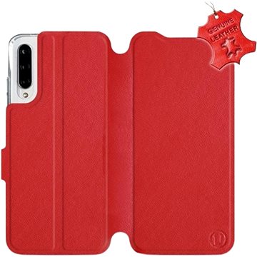 Flip pouzdro na mobil Xiaomi Mi A3 - Červené - kožené - Red Leather (5903226953585)