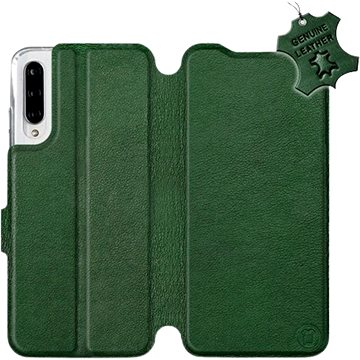 Flip pouzdro na mobil Xiaomi Mi A3 - Zelené - kožené - Green Leather (5903226953615)