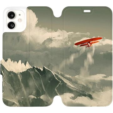 Flipové pouzdro na mobil Apple iPhone 11 - MA03P Oranžové letadlo v horách (5903226975600)