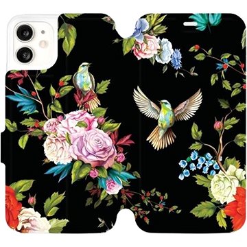 Flipové pouzdro na mobil Apple iPhone 11 - VD09S Ptáčci a květy