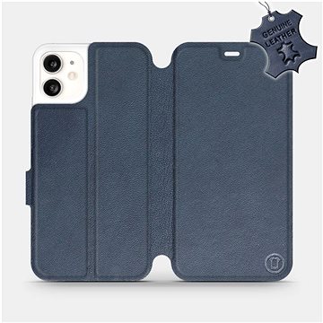 Flip pouzdro na mobil Apple iPhone 11 - Modré - kožené - Blue Leather (5903226976379)