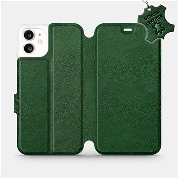 Flip pouzdro na mobil Apple iPhone 11 - Zelené - kožené - Green Leather (5903226976386)