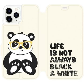 Flipové pouzdro na mobil Apple iPhone 11 Pro - M041S Panda - life is not always black and white (5903226976805)