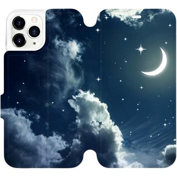 Flipové pouzdro na mobil Apple iPhone 11 Pro - V145P Noční obloha s měsícem (5903226977390)