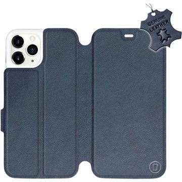 Flip pouzdro na mobil Apple iPhone 11 Pro - Modré - kožené - Blue Leather (5903226977819)
