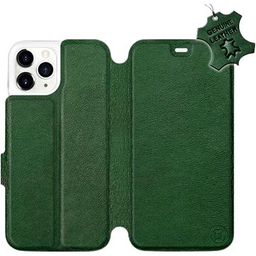 Flip pouzdro na mobil Apple iPhone 11 Pro - Zelené - kožené - Green Leather (5903226977826)