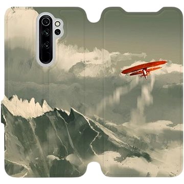 Flipové pouzdro na mobil Xiaomi Redmi Note 8 Pro - MA03P Oranžové letadlo v horách (5903226984244)