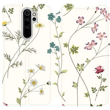 Flipové pouzdro na mobil Xiaomi Redmi Note 8 Pro - MD03S Tenké rostlinky s květy (5903226984381)