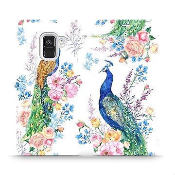 Flipové pouzdro na mobil Samsung Galaxy A8 2018 - MX08S Pávi (5903516028214)