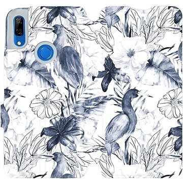 Flipové pouzdro na mobil Huawei P Smart Z - MX09S Modravé květy (5903516030422)