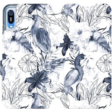 Flipové pouzdro na mobil Huawei Y6 2019 - MX09S Modravé květy (5903516030651)