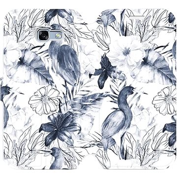 Flipové pouzdro na mobil Samsung Galaxy A5 2017 - MX09S Modravé květy (5903516031849)