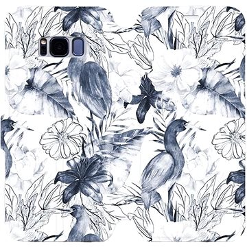 Flipové pouzdro na mobil Samsung Galaxy S8 - MX09S Modravé květy (5903516032129)