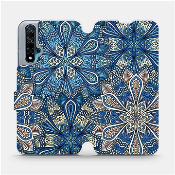 Flipové pouzdro na mobil Huawei Nova 5T - V108P Modré mandala květy (5903516056408)