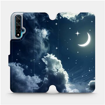 Flipové pouzdro na mobil Huawei Nova 5T - V145P Noční obloha s měsícem (5903516056446)