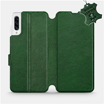 Flip pouzdro na mobil Samsung Galaxy A30s - Zelené - kožené - Green Leather (5903516062935)