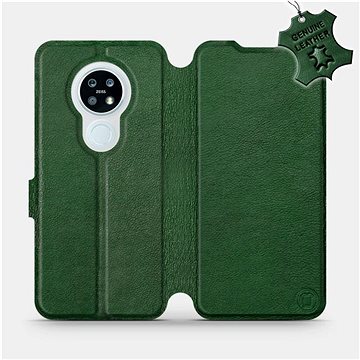 Flip pouzdro na mobil Nokia 6.2 - Zelené - kožené - Green Leather (5903516068814)
