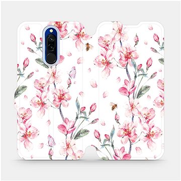 Flipové pouzdro na mobil Xiaomi Redmi 8 - M124S Růžové květy (5903516076086)