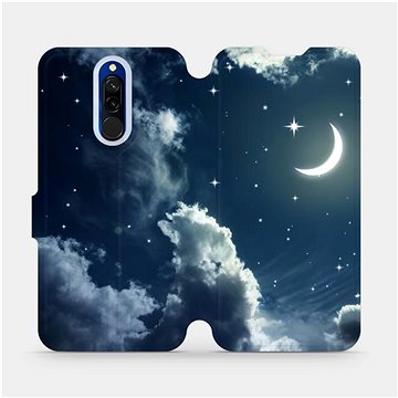 Flipové pouzdro na mobil Xiaomi Redmi 8 - V145P Noční obloha s měsícem (5903516076543)