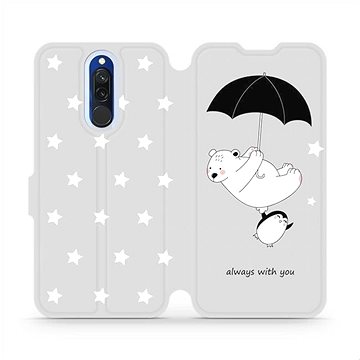 Flipové pouzdro na mobil Xiaomi Redmi 8 - MH08P Méďa a tučňák - always with you (5903516077021)