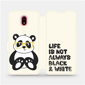 Flipové pouzdro na mobil Xiaomi Redmi 8a - M041S Panda - life is not always black and white (5903516077458)