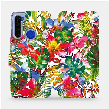 Flipové pouzdro na mobil Xiaomi Redmi Note 8T - MG07S Pestrobarevné květy a listy (5903516116430)