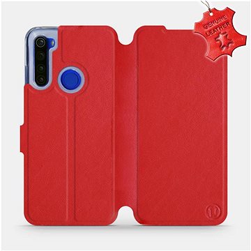 Flip pouzdro na mobil Xiaomi Redmi Note 8T - Červené - kožené - Red Leather (5903516116607)