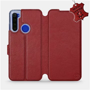 Flip pouzdro na mobil Xiaomi Redmi Note 8T - Tmavě červené - kožené - Dark Red Leather (5903516116614)