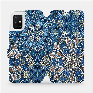 Flipové pouzdro na mobil Samsung Galaxy A51 - V108P Modré mandala květy (5903516122233)