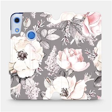 Flipové pouzdro na mobil Huawei Y6S - MX06S Květy na šedém pozadí (5903516124442)