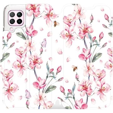 Flipové pouzdro na mobil Huawei P40 Lite - M124S Růžové květy (5903516138074)