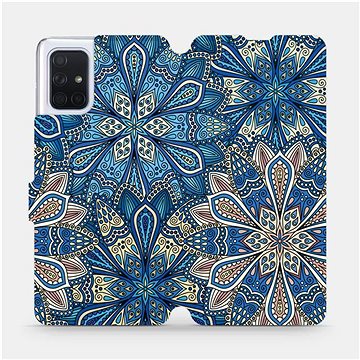 Flipové pouzdro na mobil Samsung Galaxy A71 - V108P Modré mandala květy (5903516147557)