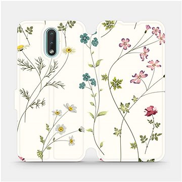 Flipové pouzdro na mobil Nokia 2.3 - MD03S Tenké rostlinky s květy (5903516156450)