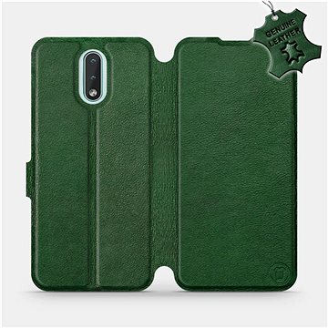 Flip pouzdro na mobil Nokia 2.3 - Zelené - kožené - Green Leather (5903516157051)