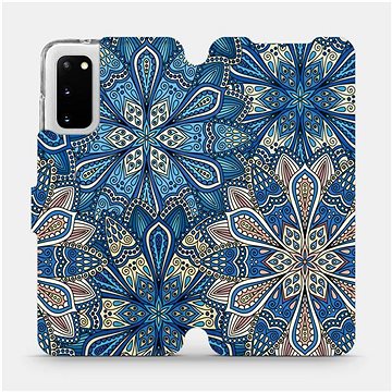 Flipové pouzdro na mobil Samsung Galaxy S20 - V108P Modré mandala květy (5903516169139)
