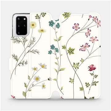 Flipové pouzdro na mobil Samsung Galaxy S20 Plus - MD03S Tenké rostlinky s květy (5903516170487)