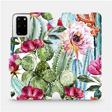 Flipové pouzdro na mobil Samsung Galaxy S20 Plus - MG09S Kaktusy a květy (5903516170906)