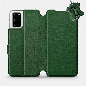 Flip pouzdro na mobil Samsung Galaxy S20 Plus - Zelené - kožené - Green Leather (5903516171088)