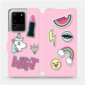 Flipové pouzdro na mobil Samsung Galaxy S20 Ultra - M129S Růžové WHAT (5903516171750)